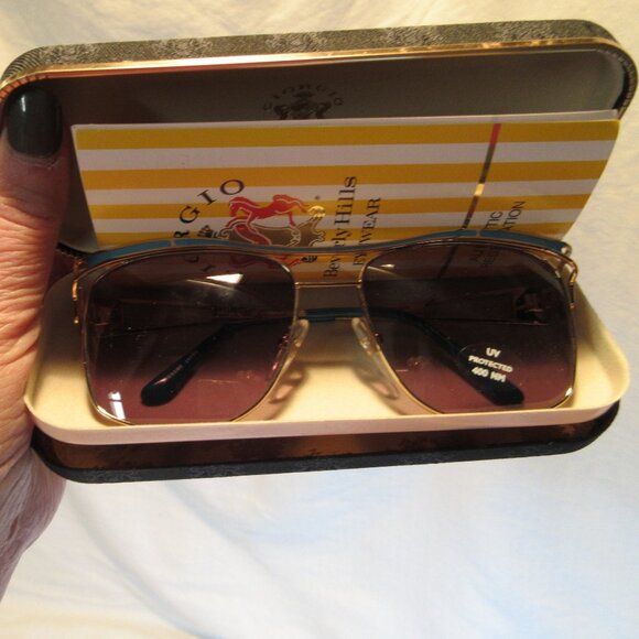 GIORGIO BEVERLY HILLS EYE WEAR ~ WITH BLUE/AQUA TRIM~REG 041565 main image 9